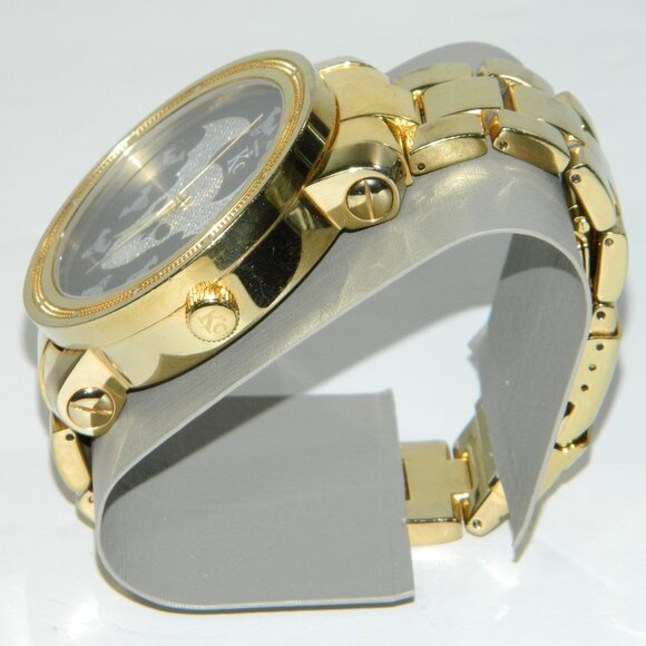 Techno.com by KC Rare Unique 2015 Men's Watch with Diamond Bat Skull Head - Picture 2 of 15